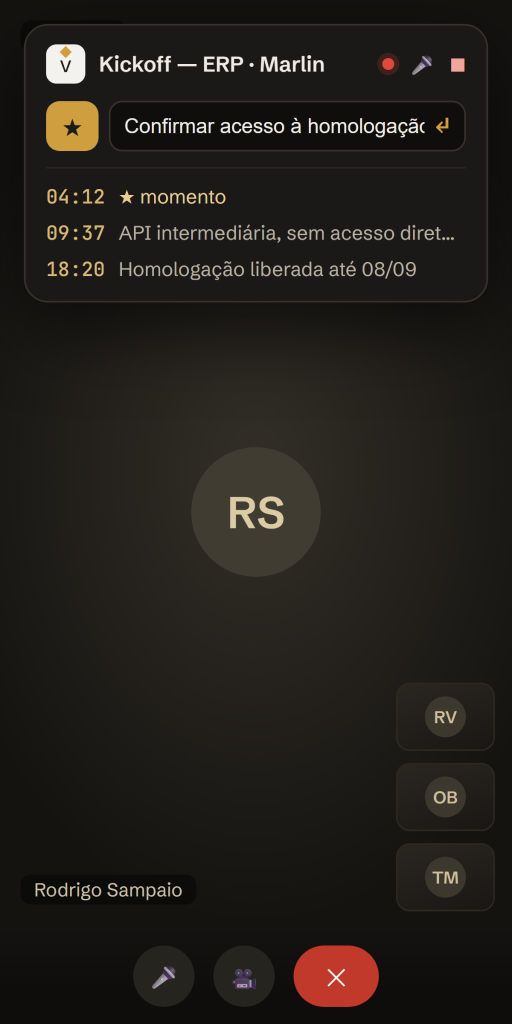 Marque o que importa, na hora.